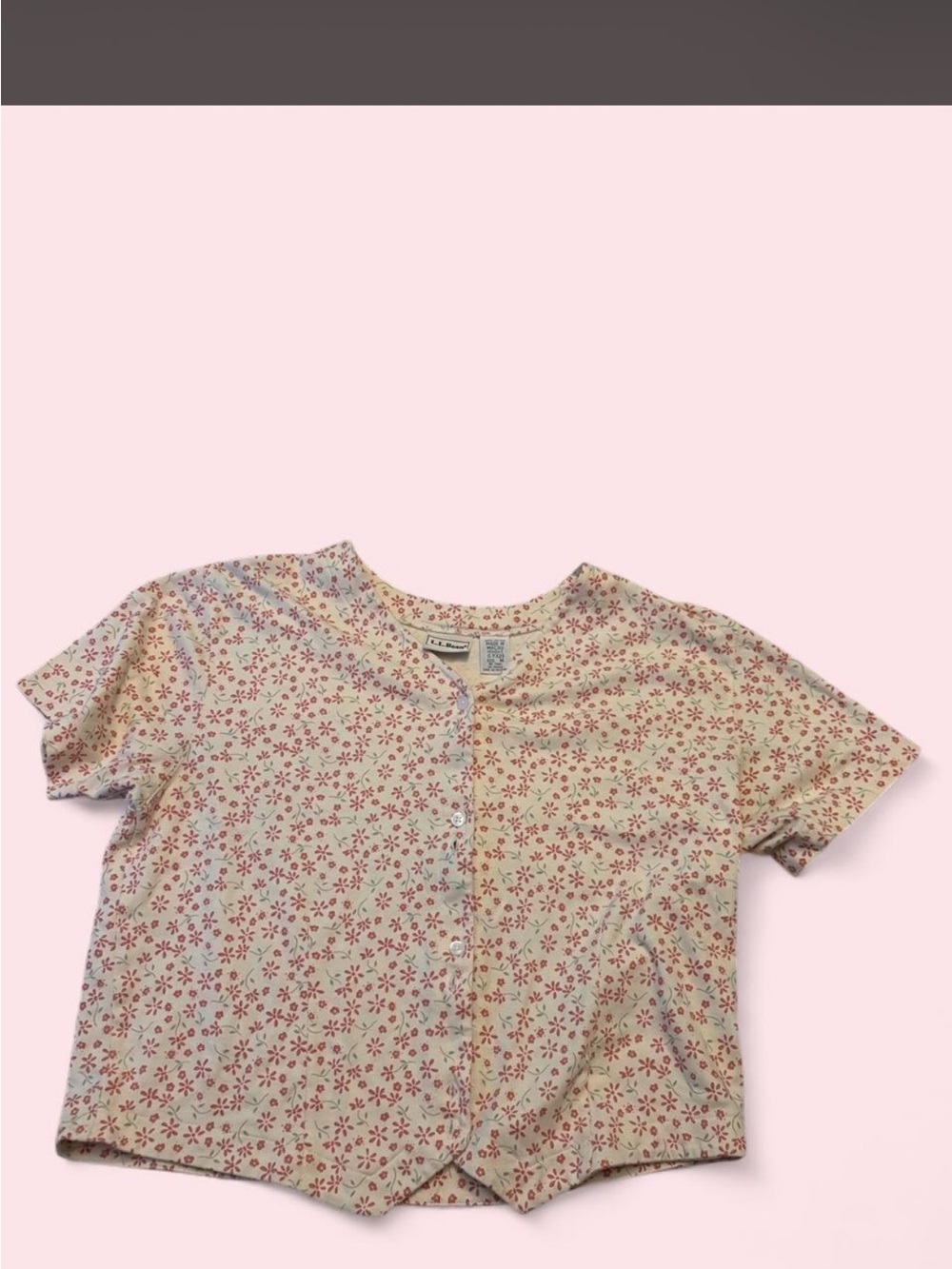 L.L. Bean Button Up Floral Coquette Women’s Cardigan Blouse